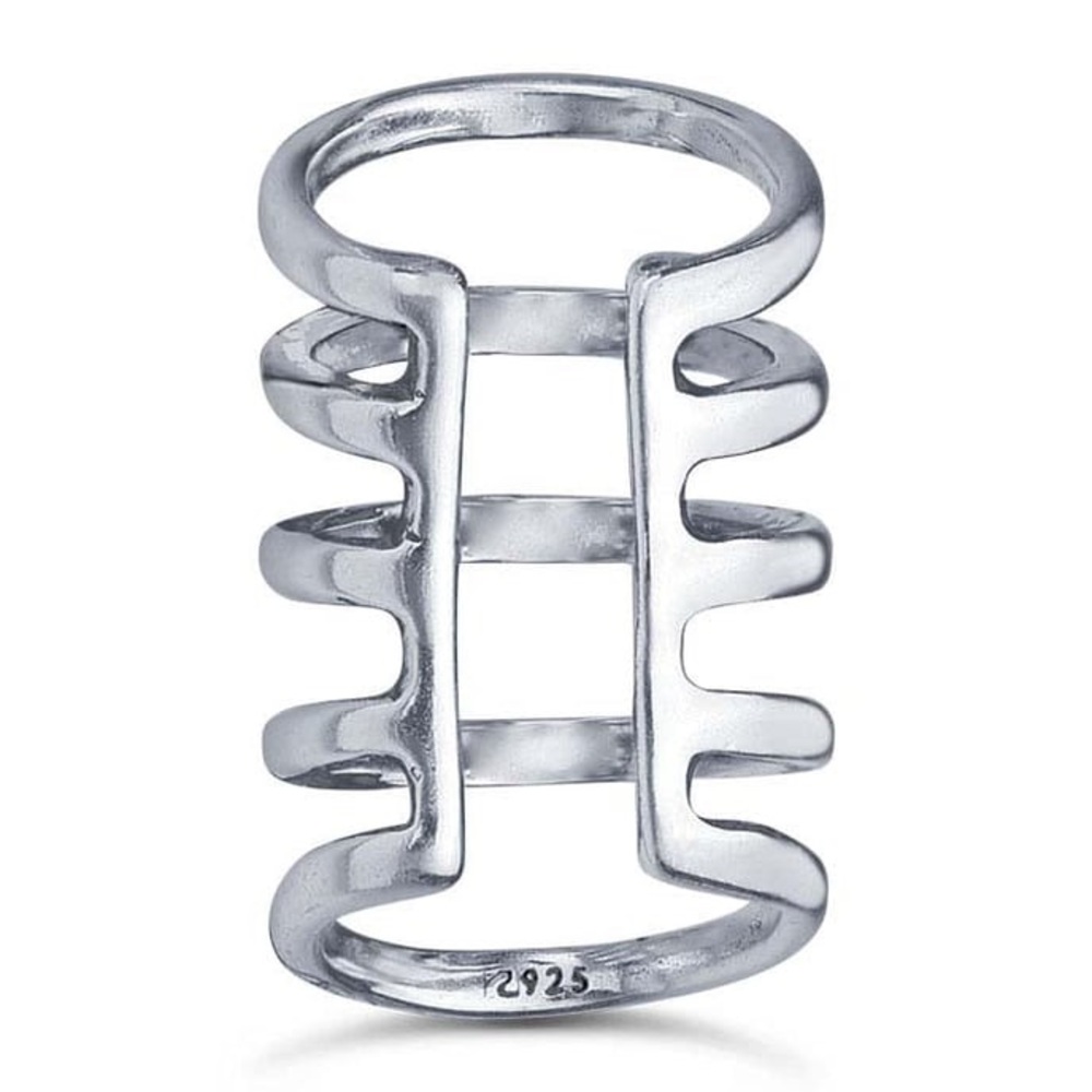 Sterling Silver Five-Row Ear Cuff - image 2